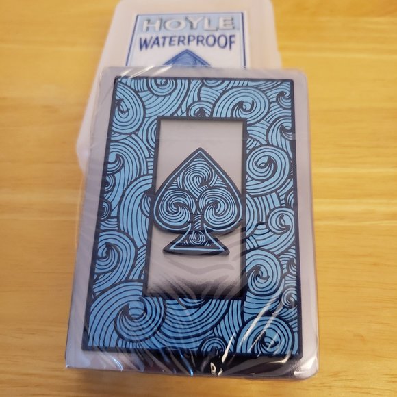 Hoyle Waterproof Clear Playing Card Deck + Vintage Bicycle Dice 5ct - Picture 3 of 5